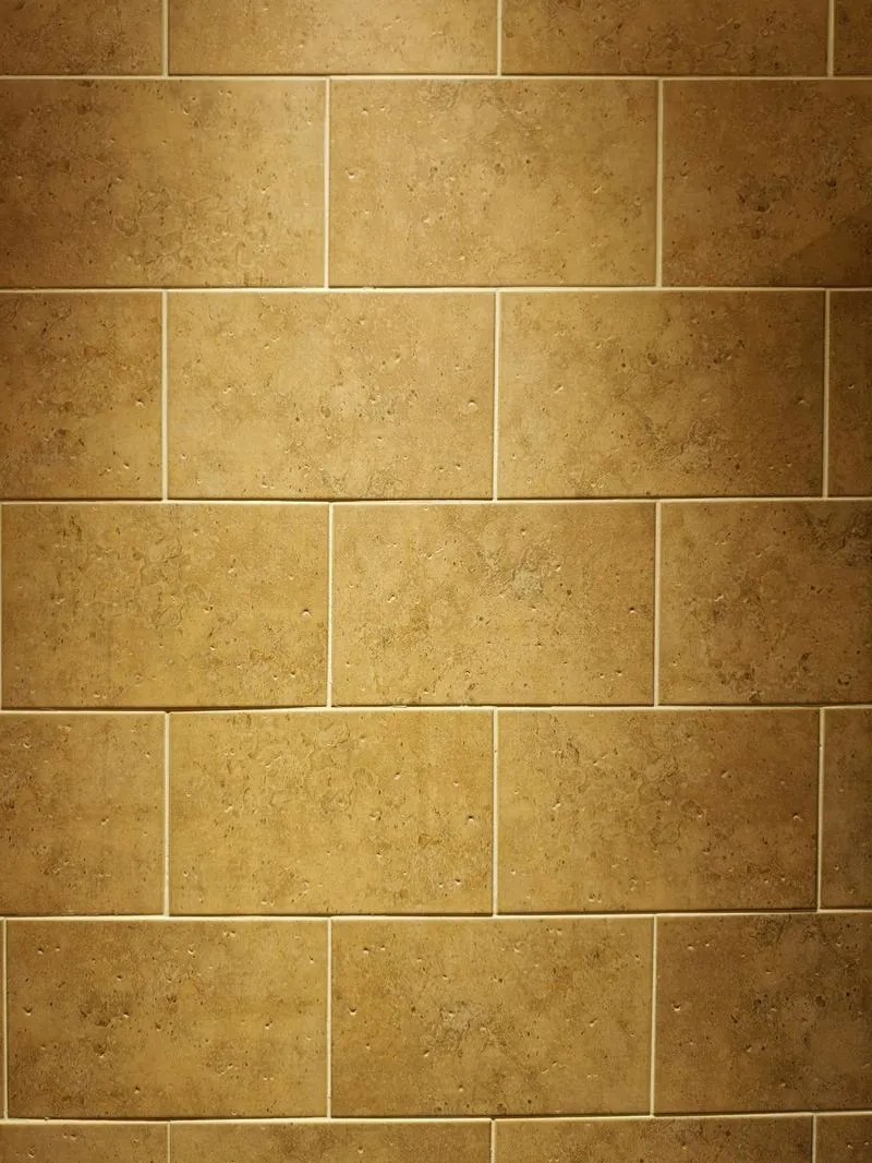 Newly installed bathroom wall tile